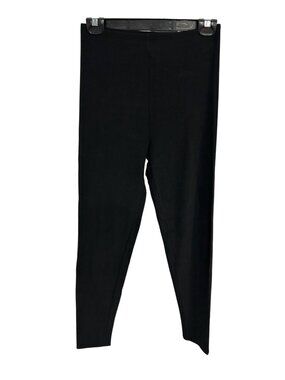 Jacques Moret Womens Black Soft Stretchy Leggings Size Large Athleisure Basic